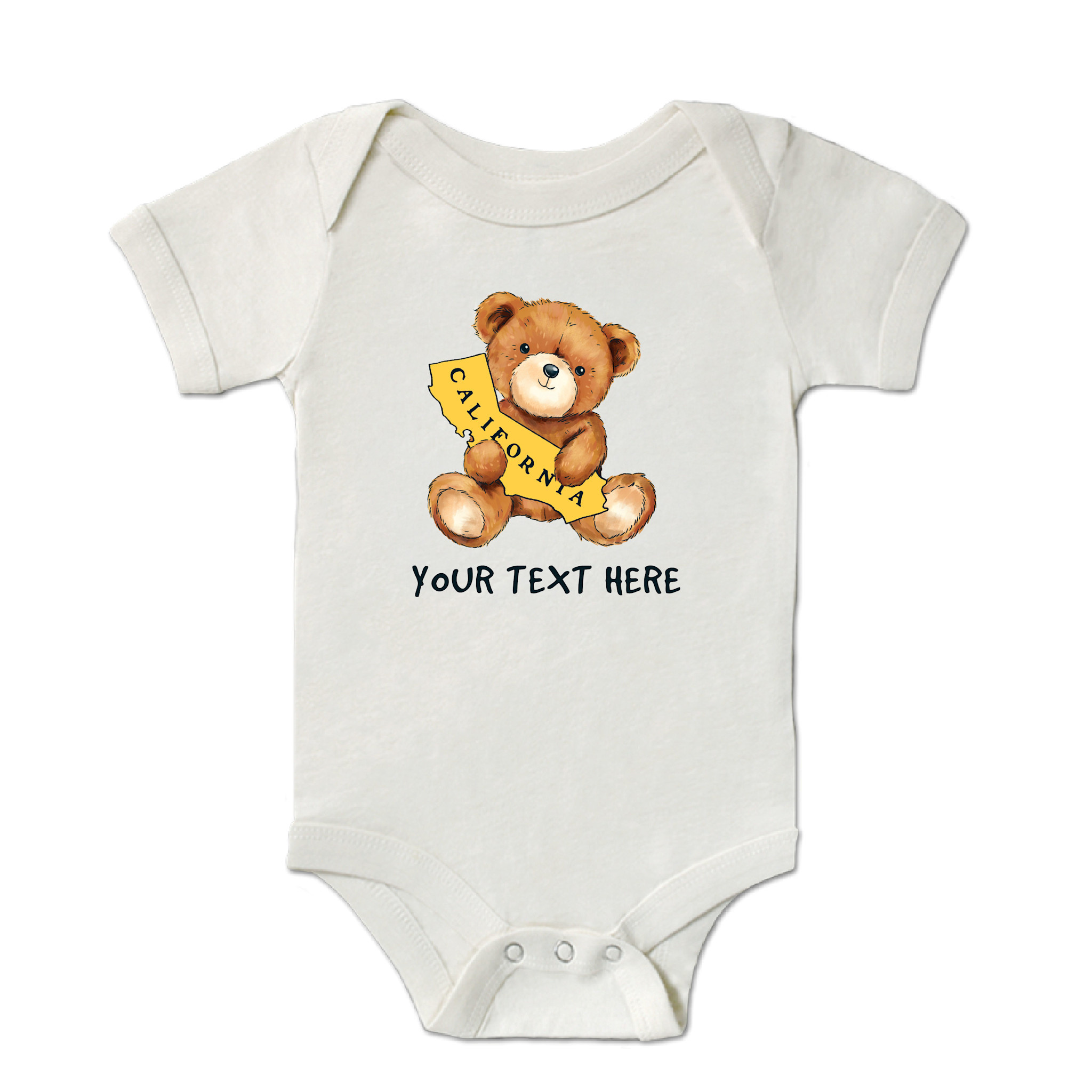CA Teddy Bear Natural Onesie