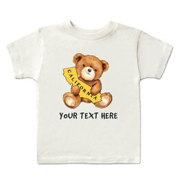 CA Teddy Bear Natural Kids Tee