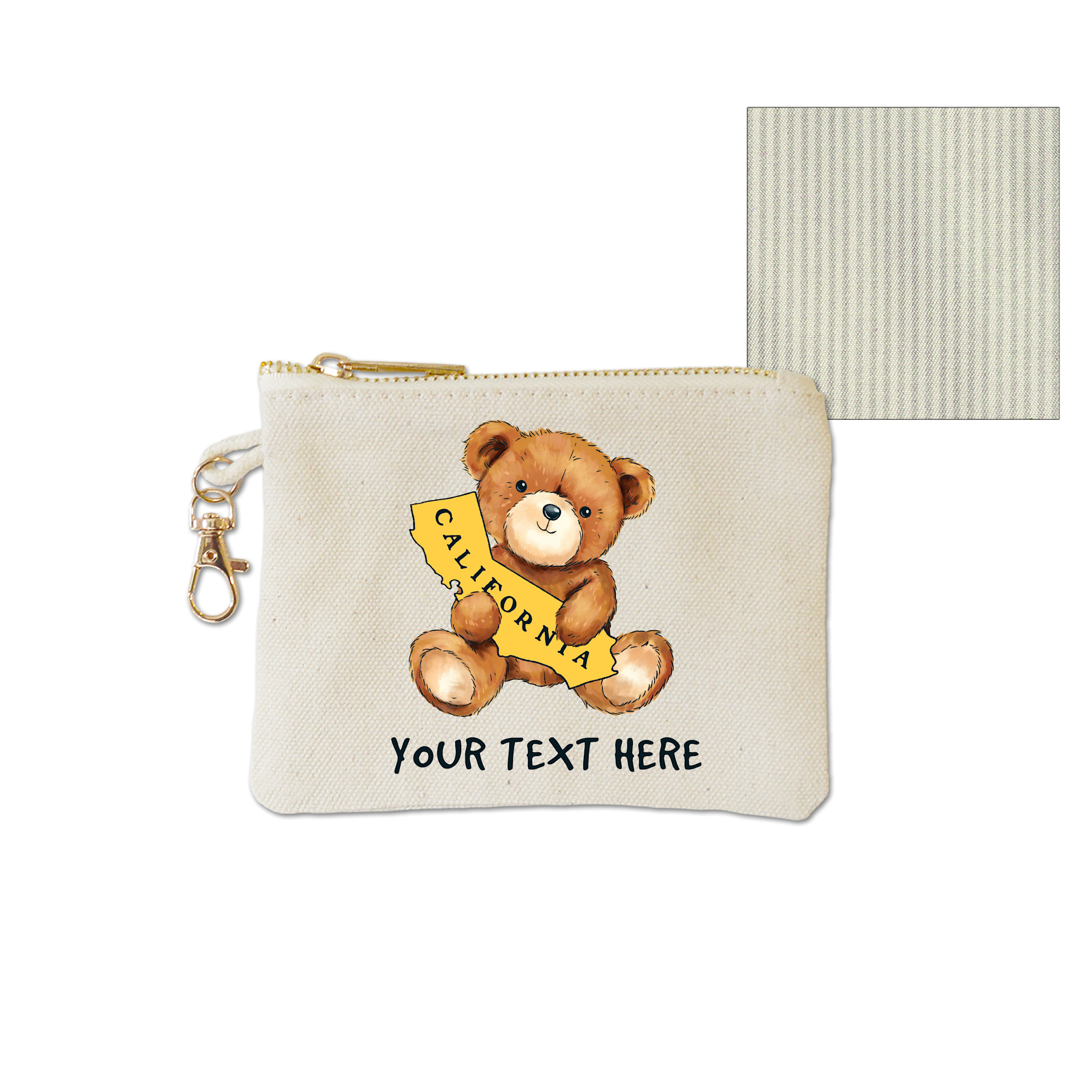 CA Teddy Bear Coin Purse