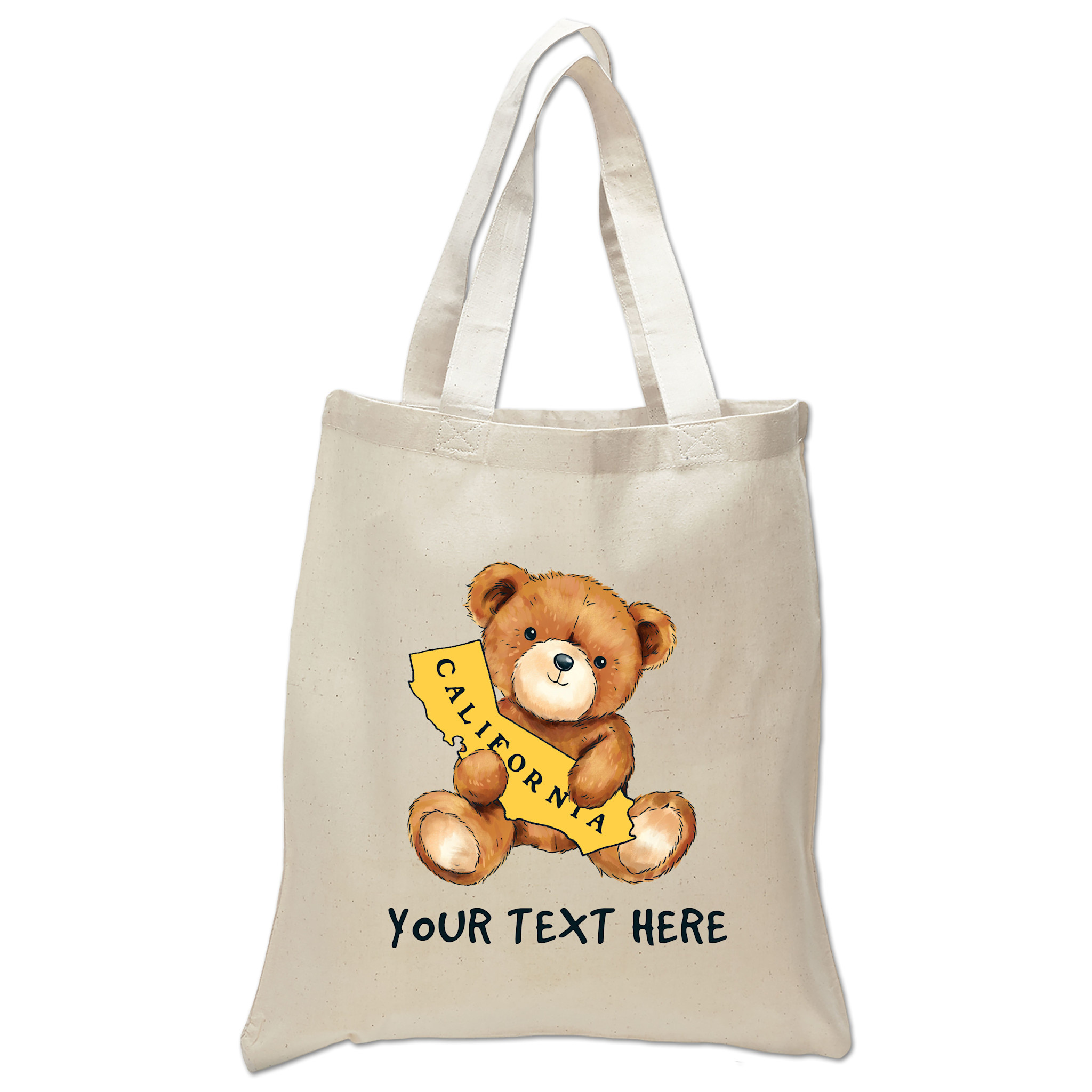 CA Teddy Bear 6 oz Cotton Tote