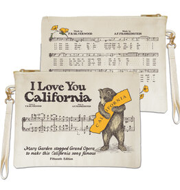 I Love You California Sheet Music Zipper Pouch