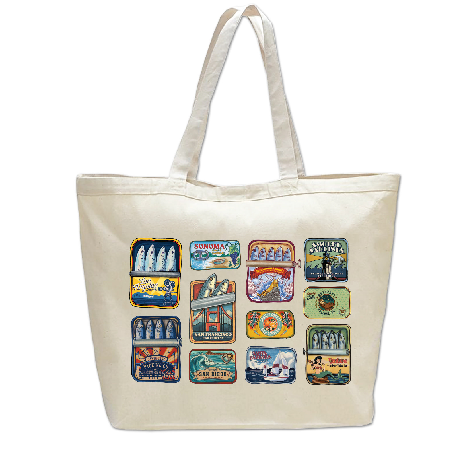 CA Sardines Beach Bag
