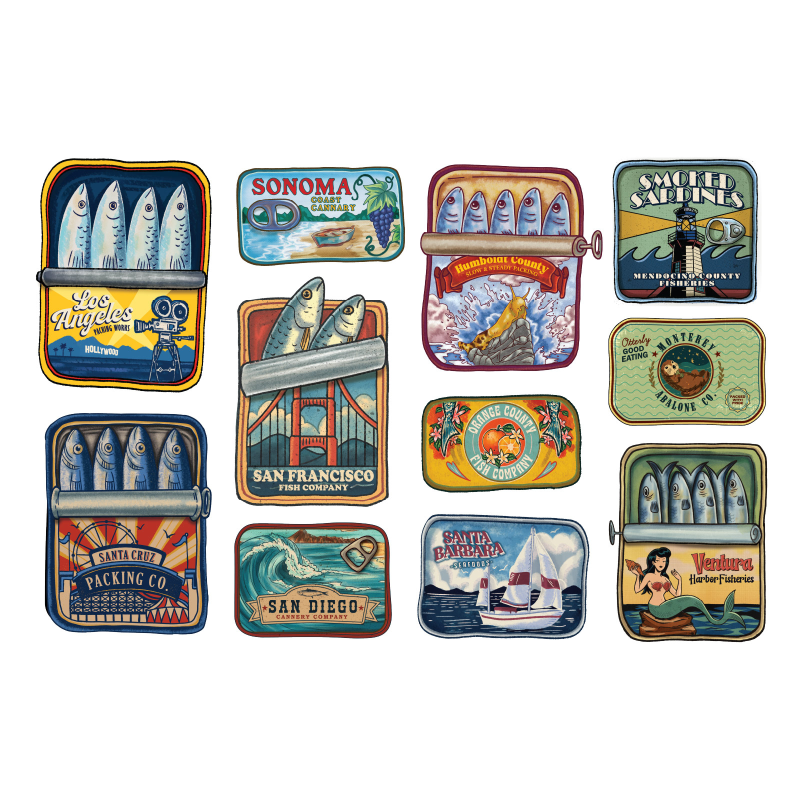 CA Sardines Beach Bag