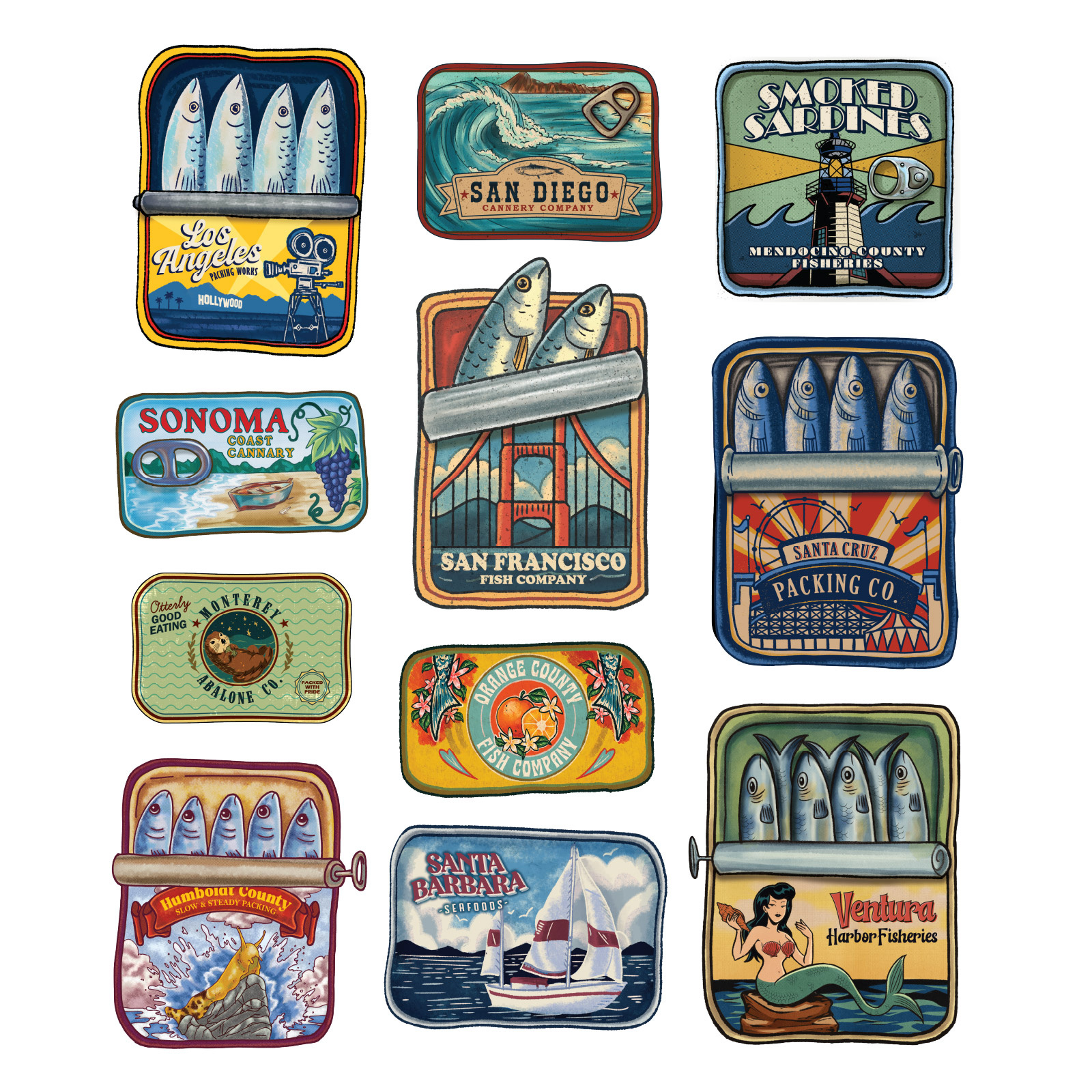 CA Sardines Book Bag