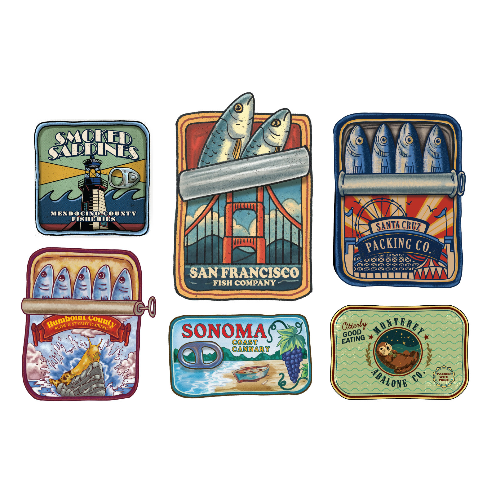 CA Sardines Zipper Pouch