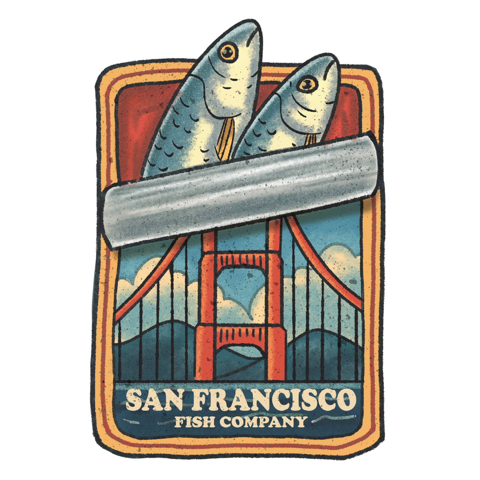 CA Sardine Sticker Sheet