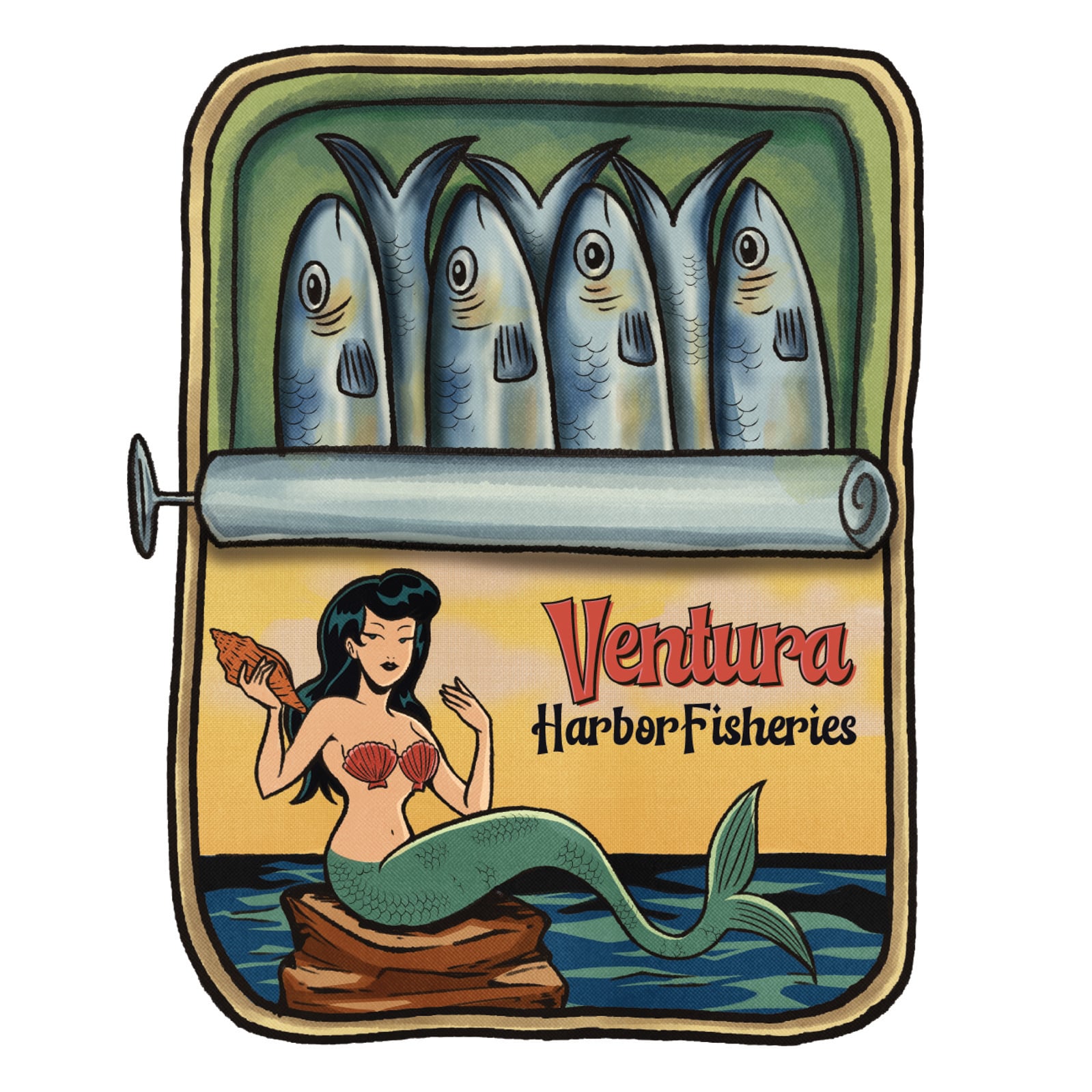 CA Sardine Sticker Sheet