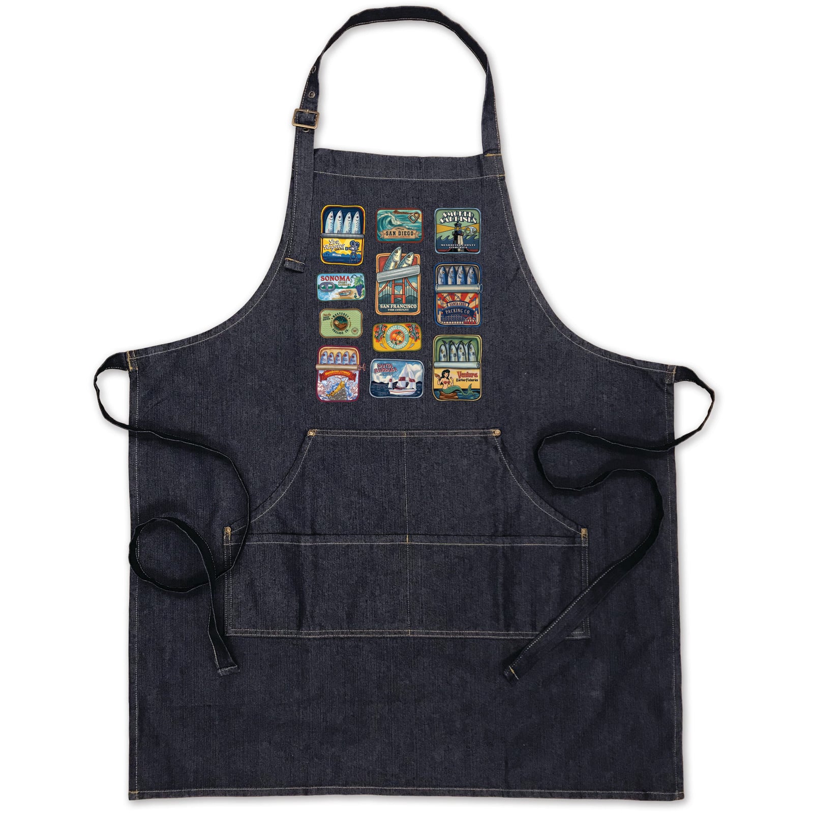 CA Sardine Tin Denim Apron