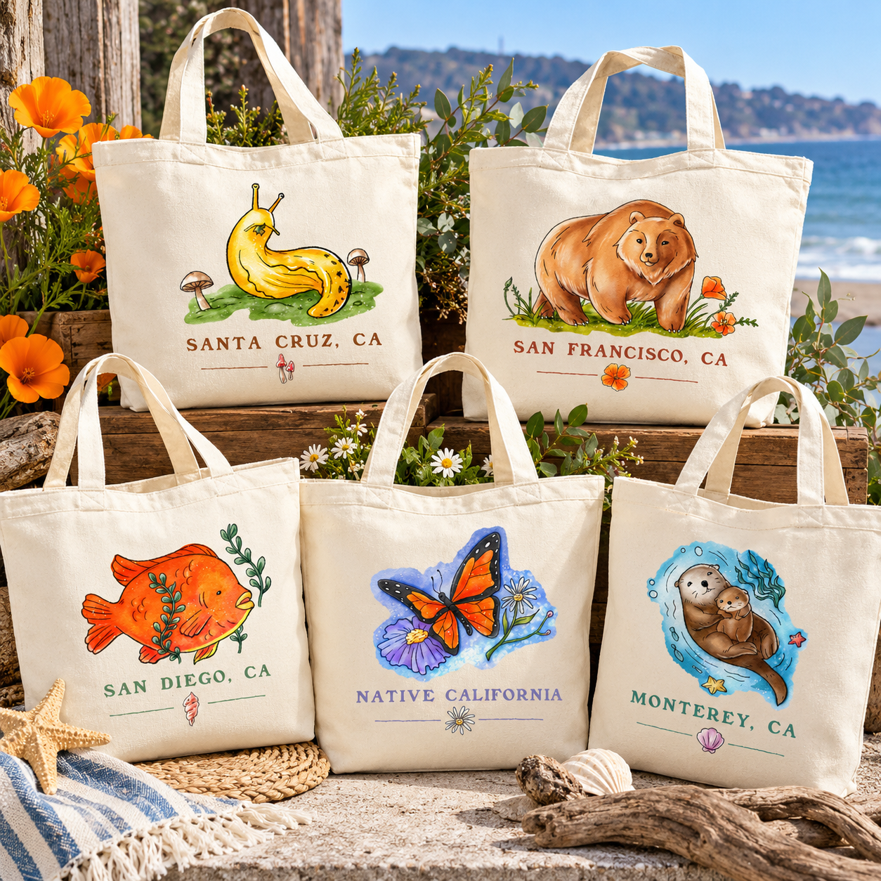 Native California Beach Bag