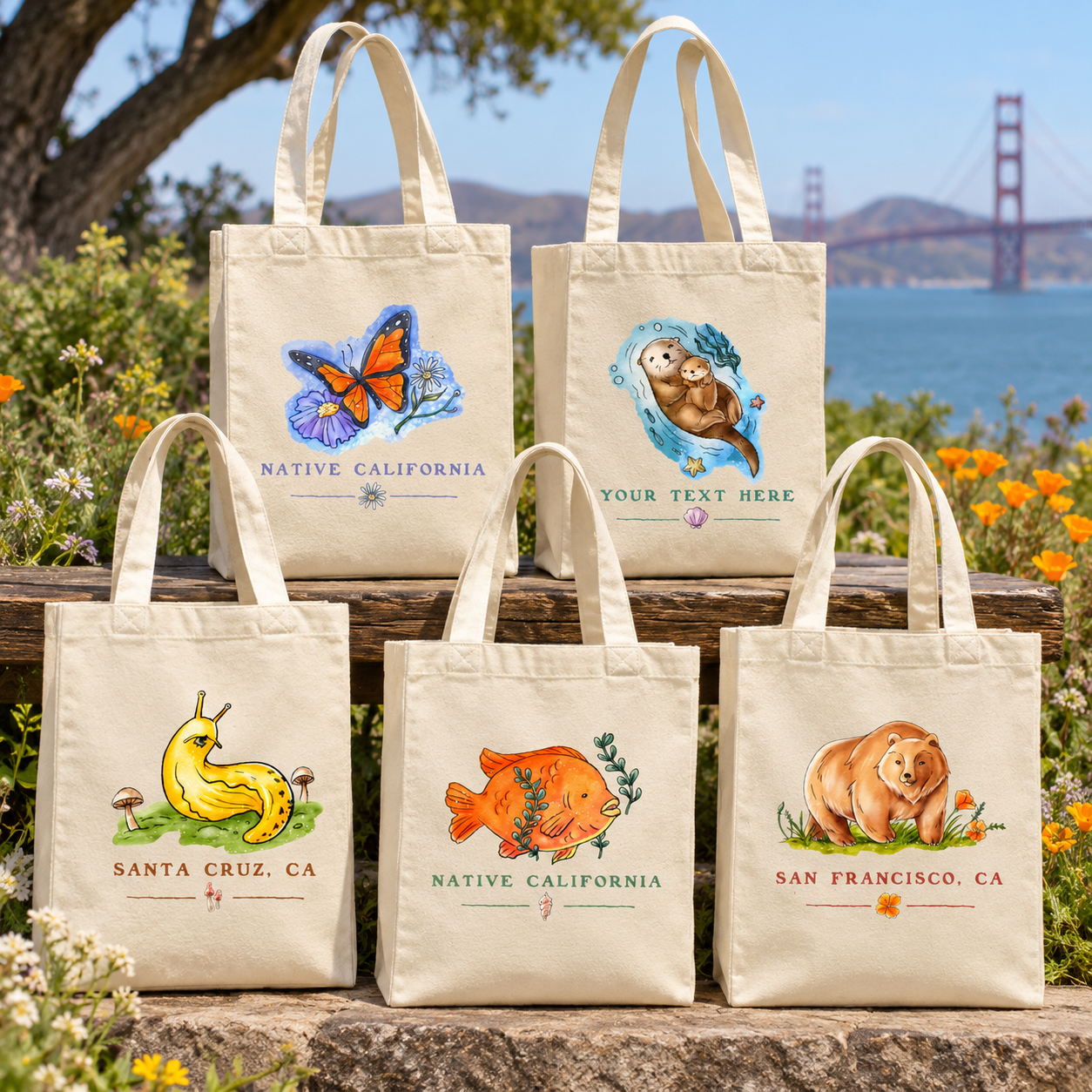 Native California Book Bag