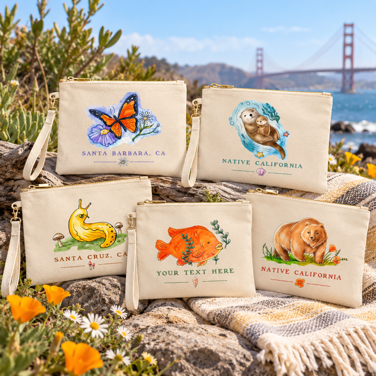 Native California Zipper Pouch