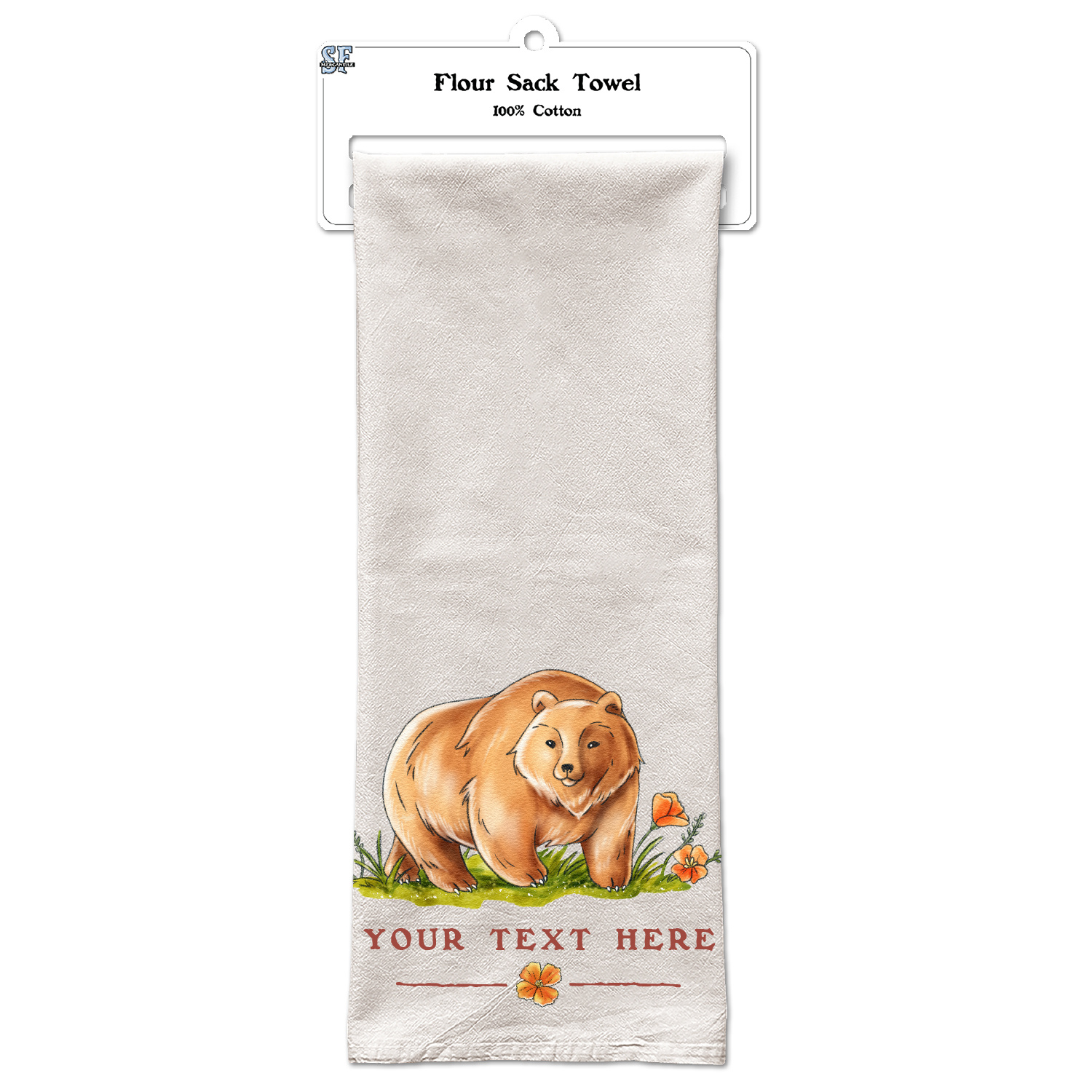 Native California Flour Sack Tea Towel