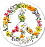 California Native Flower Peace Sign Sticker