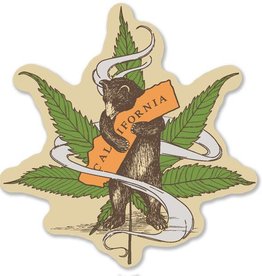 Cannabis CA Bear Hug Sticker 4"