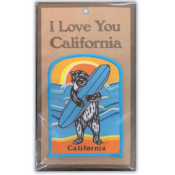 CA Surf Bear Embroidered Patch