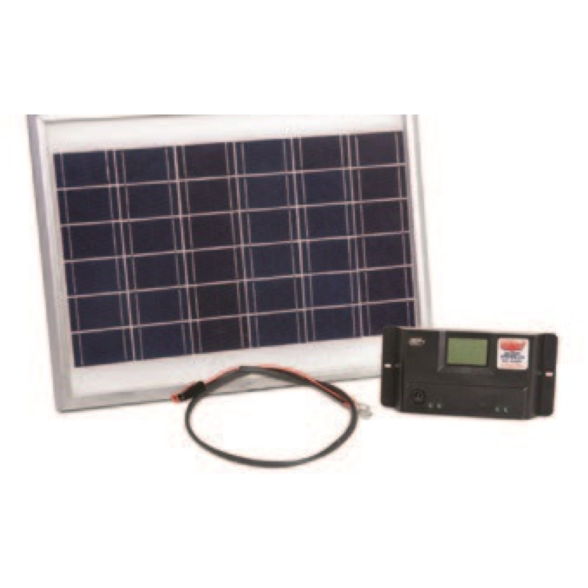 Solar Charger Kit (Battery Controller, Harness, 10 watt Solar Panel)