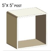 5" X 5" VINYL POST PROFILE (0.150" WALL)