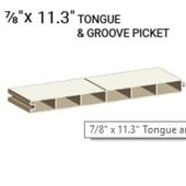 7/8 X 11.3 VINYL T&G PICKET (0.060 WALL) DBL GROOVE