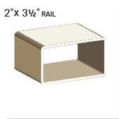 2" x 3 1/2" Vinyl Rail Profile (0.120 wall)