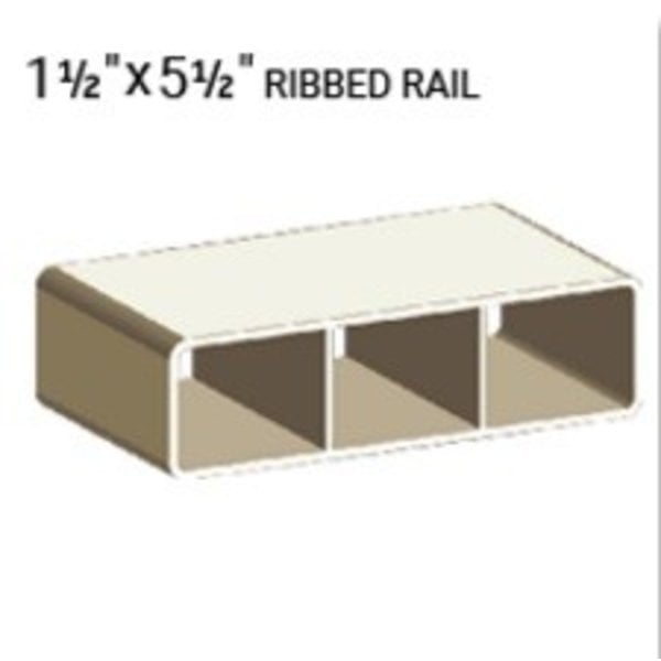 1 1/2" X 5 1/2" VINYL RANCH RAIL PROFILE (0.090" WALL) 192"