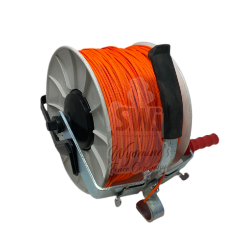 3:1 Geared Reel W/1500' of 1/8" Polyester Rope Neon Orange