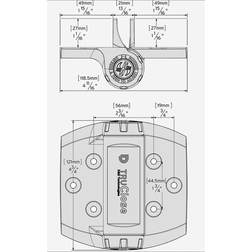 D&D TruClose  HEAVY DUTY HINGE for Metal/Wood/Vinyl gates