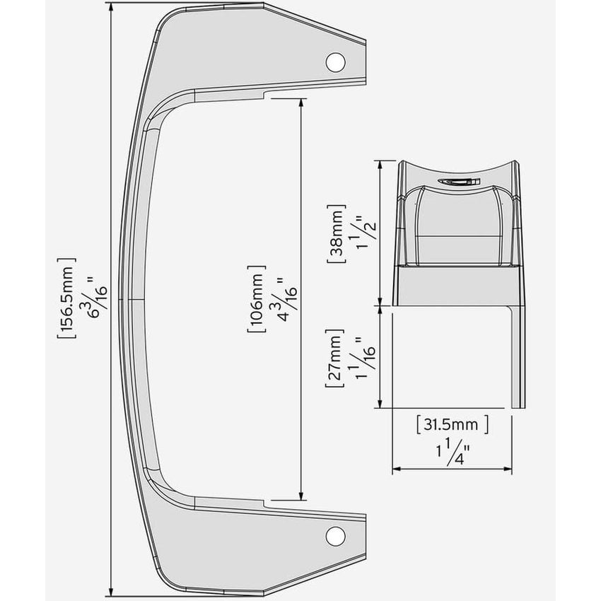 D&D Gate Handle White