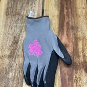 SAFETY GREY GRIP GLOVES "SWI PINK LOGO" - L