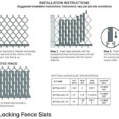 PDS BOTTOM LOCKING SLATS "10 LINEAR FEET"