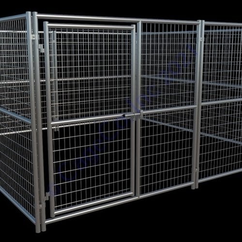 WELDED 1 5/8 FRAME DOG KENNEL- 6 X 10 X 10 W/4' GATE   2x4 WIRE FILLED