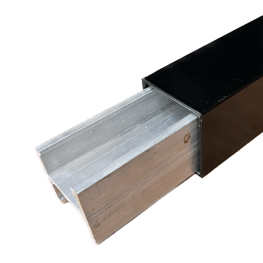 I-Post no dig  insert  for 2 1/2" aluminum fence line, gate or end post  6005 T5 heat treated