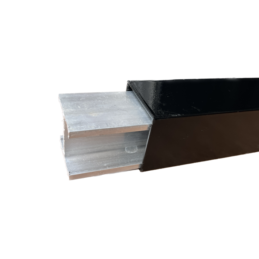 I-Post no dig  insert  for 2 1/2" aluminum fence line, gate or end post  6005 T5 heat treated