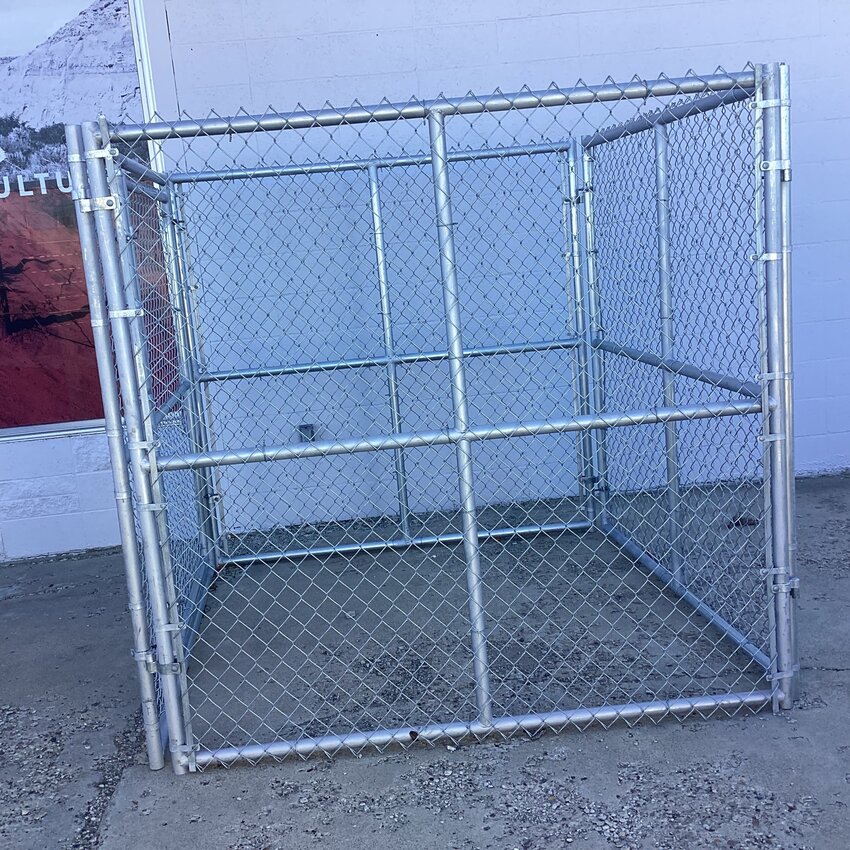 WELDED 1 3/8 FRAME DOG KENNEL- 6 X 12 X 12 W/4' GATE 11GA CHAIN LINK