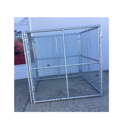 WELDED 1 5/8 FRAME DOG KENNEL- 6 X 6 X 12 W/4' GATE   2x4 WIRE FILLED