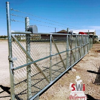 Industrial Gates W/ Barb Wire