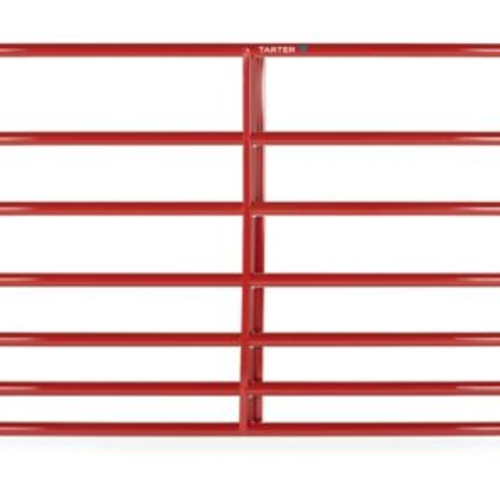 Tarter 12 ft. x 50 in. 7-Bar Heavy-Duty Standard Bull Gate,  78 lb., Red