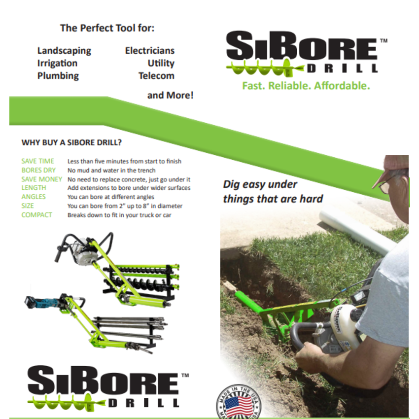 SiBore Drill - SB215 Gas Powered 1'' MicroBore
