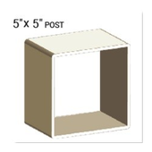 5'' X 5'' Vinyl Co-Ex Utility Post White 8FT
