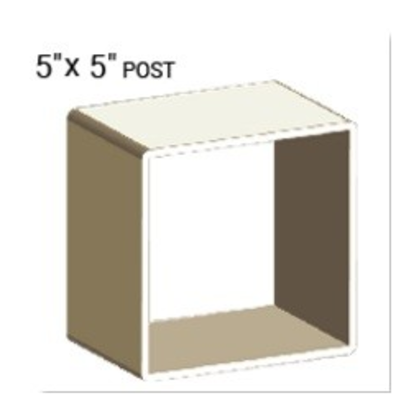 5'' X 5'' Vinyl Co-Ex Utility Post White 8FT