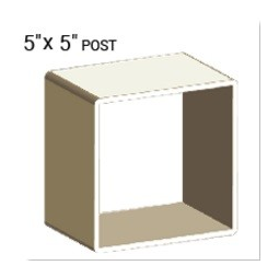 5'' X 5'' Vinyl Co-Ex Utility Post White 8FT - SWi Fence & Supply