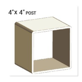 4'' X 4'' Vinyl Co-Ex Utility Post White 6FT