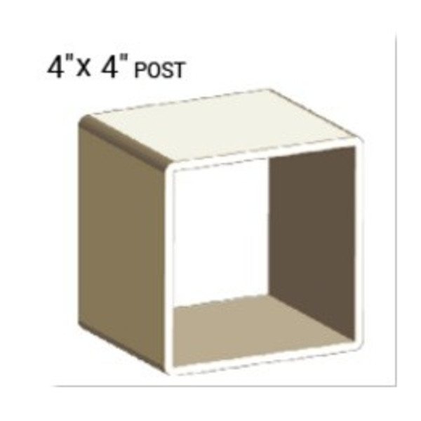 4'' X 4'' Vinyl Co-Ex Utility Post White 6FT
