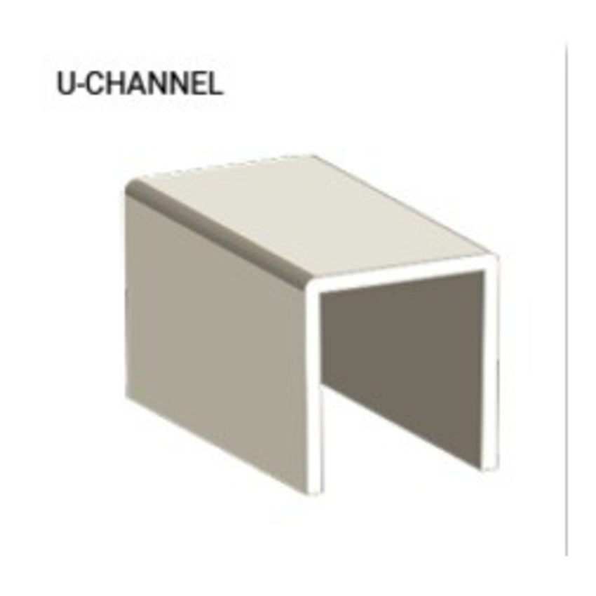 7/8'' Vinyl U-Channel White 52''