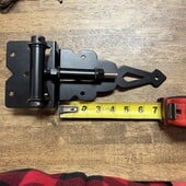 2" T-HINGE - WRAP AROUND SELF CLOSING - BLACK