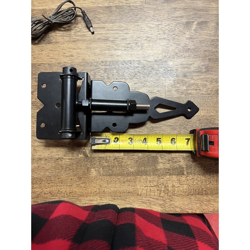 2" T-HINGE - WRAP AROUND SELF CLOSING - BLACK