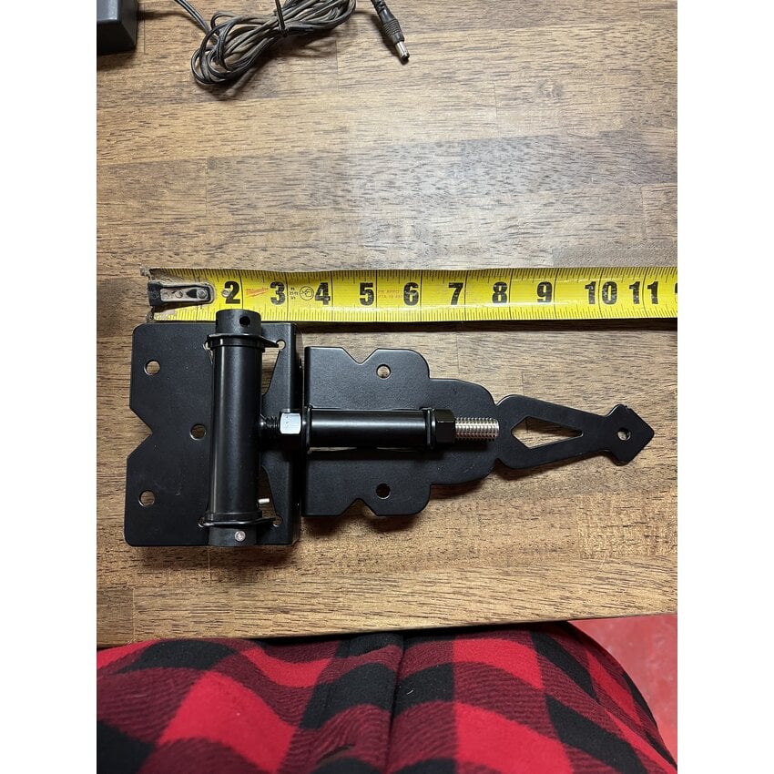 2" T-HINGE - WRAP AROUND SELF CLOSING - BLACK