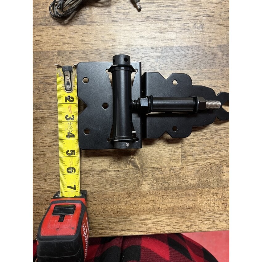 2" T-HINGE - WRAP AROUND SELF CLOSING - BLACK