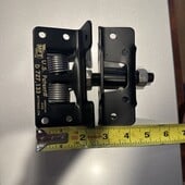2" ORNAMENTAL IRON/CEDAR HINGE - BLACK - WRAP AROUND - WITH SPRINGS