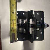 2" ORNAMENTAL IRON/CEDAR HINGE - BLACK - WRAP AROUND - WITH SPRINGS