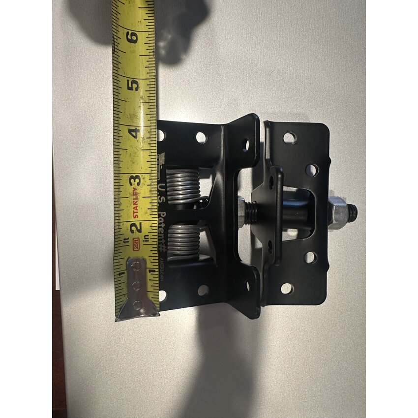 2" ORNAMENTAL IRON/CEDAR HINGE - BLACK - WRAP AROUND - WITH SPRINGS